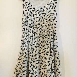 Black & White Fuchhi Mini Dress